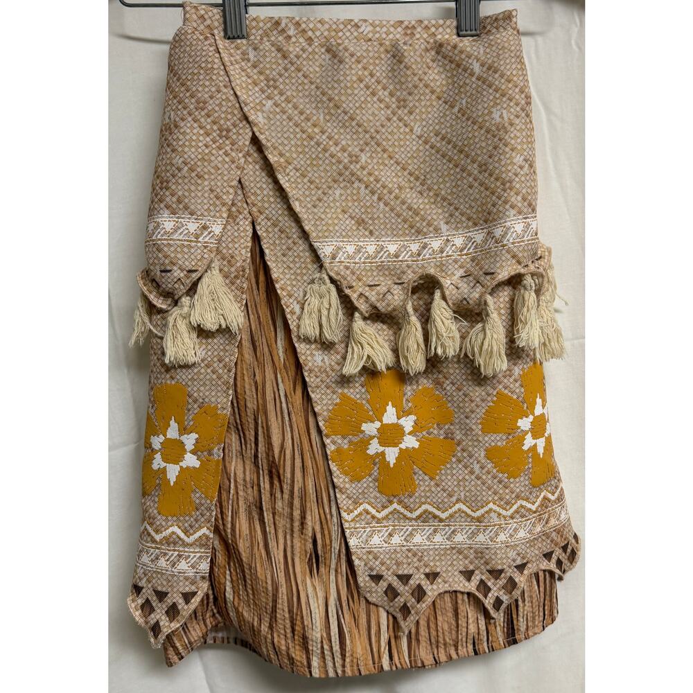 Disney Store Girls Moana Skirt Size 5 6 Stretch Waist Layer Costume EUC - Picture 1 of 7
